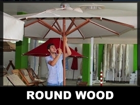 Round wooden umbrellas prices