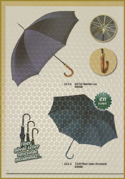 Markalı yağmur şemsiyeleri 11-K